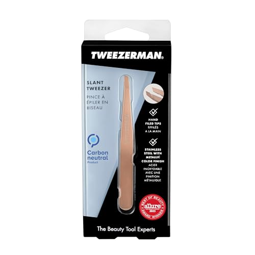 Tweezerman Rose Gold Stainless Steel Slant Tweezer