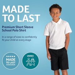 Trutex Boy's Polo Shirt, Sky, 7-8 Years UK