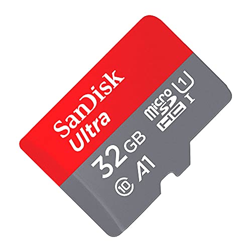 SanDisk Ultra 32 GB microSDHC Memory Card and SD Adapter with A1 App Performance Up to 98 MB/s, Class 10, U1