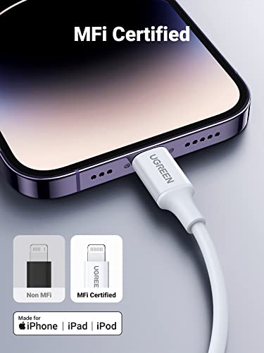 UGREEN USB C to Lightning Cable MFi Certified Type C iPhone Charger Cable Compatible with iPhone 14 Pro Max 13 12 11 XR XS X 8 Plus SE 2022, iPad Mini, MacBook Pro Air (1M)