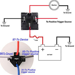 Gebildet JD2912 Car Relay with Harness 24V 40A 4 Pin SPST 12AWG Harness Sockets with Color-labeled Wires for Automotive Truck Van Motorcycle Boat (Pack of 2)