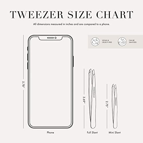 Tweezerman Bahama Blue Stainless Steel Mini Slant Tweezer