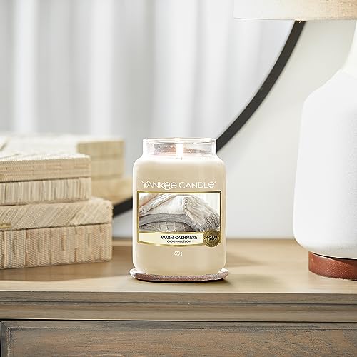 Yankee Candle Scented Candle, Warm Cashmere Large Jar Candle, Burn Time: Up to 150 Hours