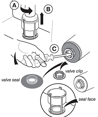 Replacement Flush Valve Seal & Clip for Ideal Standard Armitage Shanks Flush Valves SV01967