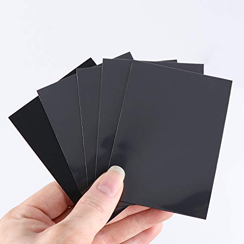 Homgaty 300 Pcs Standard Card Sleeves, Clear Deck Protectors Card Protector Sleeves for Pokemon,Magic, MTG, The Gathering, Board Games,Yugioh (Black)