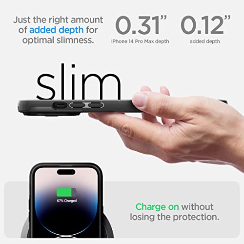 Spigen Optik Armor MagFit MagSafe Case Compatible with iPhone 14 Pro Max - Black