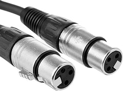 Pulse PLS00288 3 Pin XLR Male to 2x Female Adaptor Lead, Black