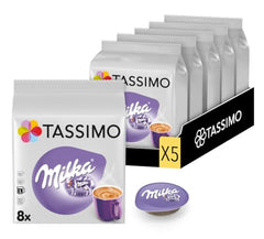 Tassimo Milka Hot Chocolate Pods x8 (Pack of 5, Total 40 Drinks)