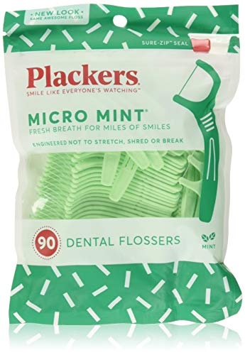 Plackers Dental Flossers Micro Mint - 90 Count