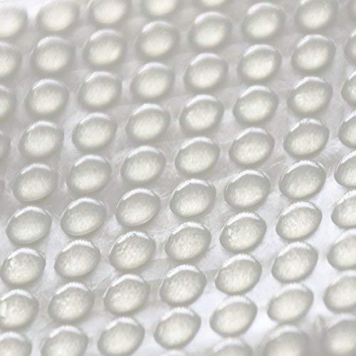 100 Pieces Rubber Feet Pads Adhesive Buffer Pads Door Bumpers Self Stick Noise Dampening Pads Small Clear Soft Close Cabinet & Furniture Bumpers 9 mm Diameter x 3 mm (Clear)