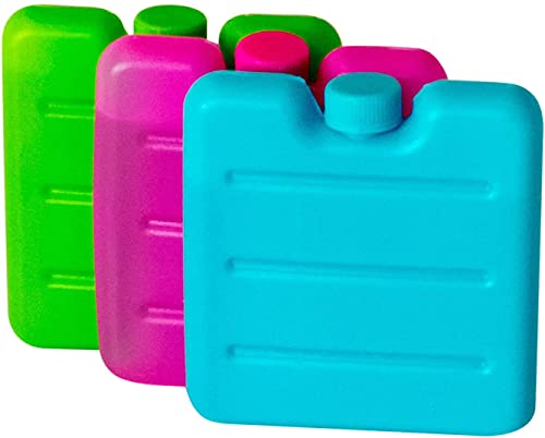 G4GADGET  6 Pack 8CM Freezer Blocks Ice Brick Pack Block Blocks Freezer Cooler Bag Box Travel Picnic