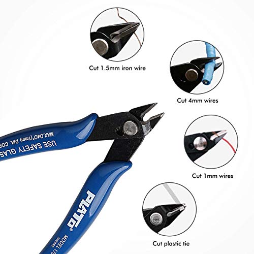 nuosen Wire Cutter, Craft Wire Precision Electrical Cable Cutter Cutting Plier Side Snips Flush Cutter Diagonal Pliers Cutting Pliers Tool for Coil Making, Home DIY Jewelry