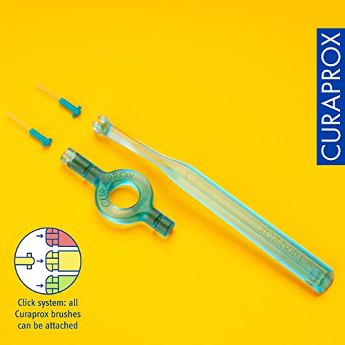 Curaprox CPS 06 Prime Refill Interdental Brushes, Turquoise, 8 Count - 8 x 0.6mm - 2.2mm Internal Toothbrushes.