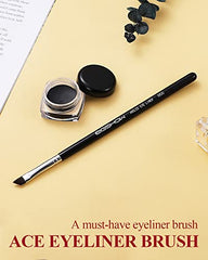 Eyeliner Brush, EIGSHOW Precision Eye Liner Makeup Brush, Angled Eyeliner Brush, Ultra Thin Slanted Flat Angle, Cruelty-Free Synthetic Bristles, Great for Pros & Beginners