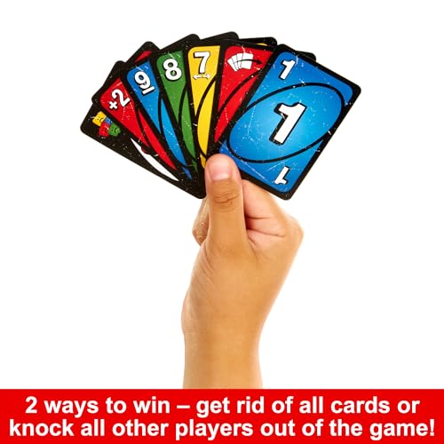 UNO Show ‘em No Mercy Card Game for Kids, Adults & Family Parties and Travel With Extra Cards, Special Rules and Tougher Penalties., HWV18