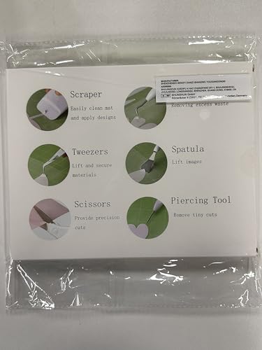 OSDUE 6 PCS Vinyl Weeding Tools, Craft Weeding Tools Set, Stainless Steel Plotter Accessories for Cricut/Silhouette/Siser/Oracal 631 651 751 Vinyl