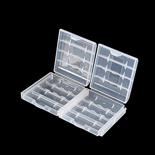 GTIWUNG 12 Pcs AA/AAA Cell Battery Storage Case Holder Box, Plastic Battery Case for Batteries and Rechargeable Batteries, Clear Color