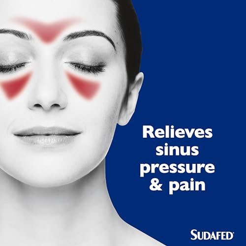 Sudafed Sinus Max Strength Capsules, Relieves Sinus Pressure and Pain, Relieves symptoms of Blocked Nose, Headache, Fever, Aches and Pain, pack of 16