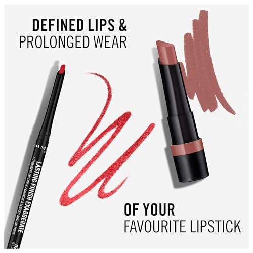 Rimmel London Lasting Finish Exaggerate Lip Liners, 024 Red Diva, 4g