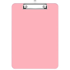 Hnogri Plastic Clipboards, Pink Clipboard Standard A4 Letter Size Clipboards for Students, Office Supply, Clip Board with Low Profile Clip, Size 12.5 x 9 Inch(Pink)