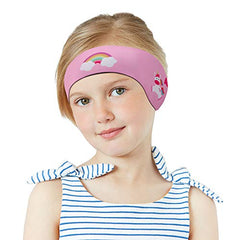 MoKo Swimming Headband for Kids, Ear Band for Kids Cute Unicorn Swinmmers Headband Waterproof Ear Protection Band for Bathing Swimming Ear Band for Kids 4-17 M Size - Pink