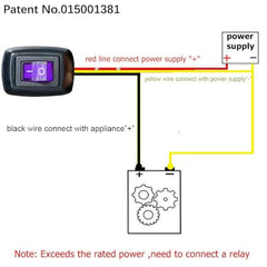 Gebildet Paste Type Switch Rocker Toggle Switch with Terminal, ON/Off DC12V/10A, 24V/5A, DIY Rocker Switch for Car Boat Truck RV (Blue LED)