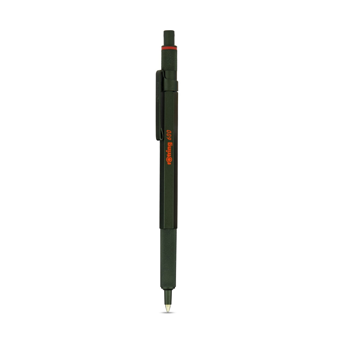 rOtring 600 Ballpoint Pen   Medium Point   Black Ink   Green Barrel   Refillable