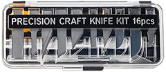 Modelcraft PKN3305/S Precision Craft Knife Set , Silver , 16 Piece