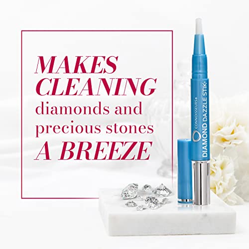 Connoisseurs Jewellery Cleaner Diamond Dazzle Stik   Cleaner for Jewellery Sparkle & Shine   Brush Tip & Compact for Diamonds & Precious Stones