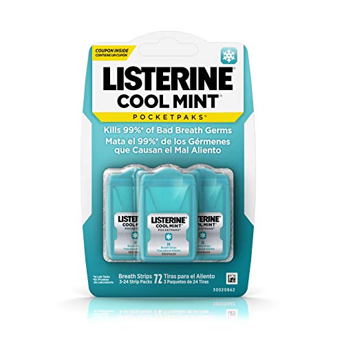 Listerine - Pocketpaks, Oral Care Strips, Cool Mint - 72 Strips