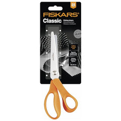 Fiskars Pinking Scissors, Length: 23 cm, For right-handed users, Stainless steel blade/Plastic handles, Orange, Classic, 1005130