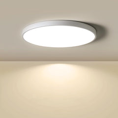 LightingWill 8.9 Inch LED Flush Mount Ceiling Light Fixture, 2800K Warm White, 1800LM, 18W, Flat Modern Round Lighting Fixture, 180W Equivalent White Ceiling Lamp for Kitchens, Bedrooms.etc.