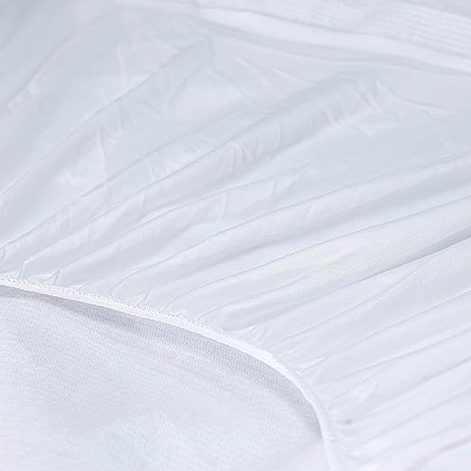 QAYAM 100% Waterproof Terry Towel Mattress Protector Deep Fitted 15CM Mattress Cover topper Sheet Stretch Skirt-Cot-(60x120and15)