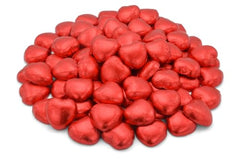 Luxury Milk Chocolate Hearts - For Wedding Favours, Anniversary, and Mothers Day - 30 Red Hearts