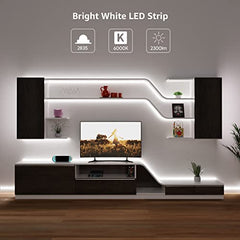 Lepro 5M LED Strip Lights, Cool White 6000K, 300 LEDs, 2300lm Bright Daylight LED Tape for Kitchen Cabinet Bar Van TV Mirror and More (12V Power Supply Not Included)