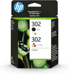 HP X4D37AE 302 Original Ink Cartridges, Black and Tri-color, 2 Count (Pack of 1)