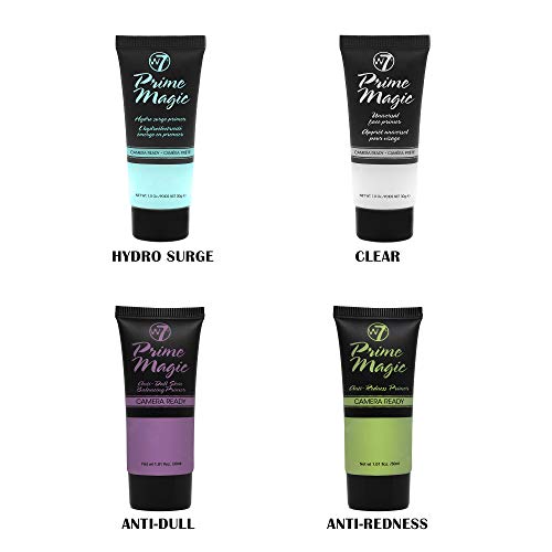 W7 Prime Magic Anti-Redness Face Primer - Green Colour Correcting Face Priming Formula - Vegan Makeup