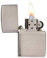 Zippo Windproof Lighter Metal Long Lasting Zippo Lighter Best with Zippo Lighter Fluid Refillable Lighter Perfect for Cigarettes Cigar Candle Pocket Lighter Fire Starter Classic Chrome Designs