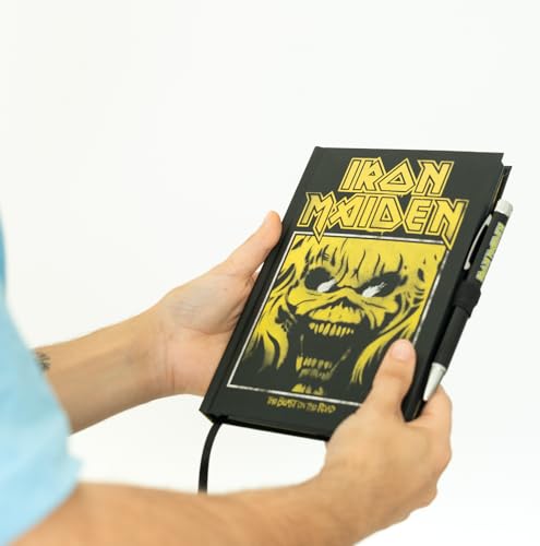 Grupo Erik Iron Maiden Premium A5 Notebook With Projector Pen   Notebooks A5   Notepads A5   A5 Notepad   Iron Maiden Gifts   Iron Maiden Merchandise