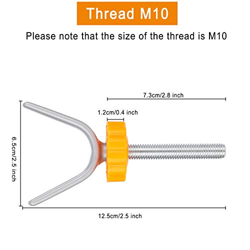 Y Shape Pressure Mounted Gate Threaded Spindle Rods Stair Gate Screws Bolts M10 for Baby Gates Dog Pet Gates 2 PCS