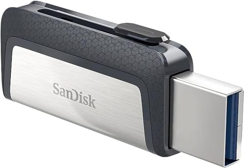 SanDisk 128GB Ultra Dual Drive USB Type-C Flash Drive, with reversible USB Type-C and USB Type-A connectors, for smartphones, tablets, Macs and computers