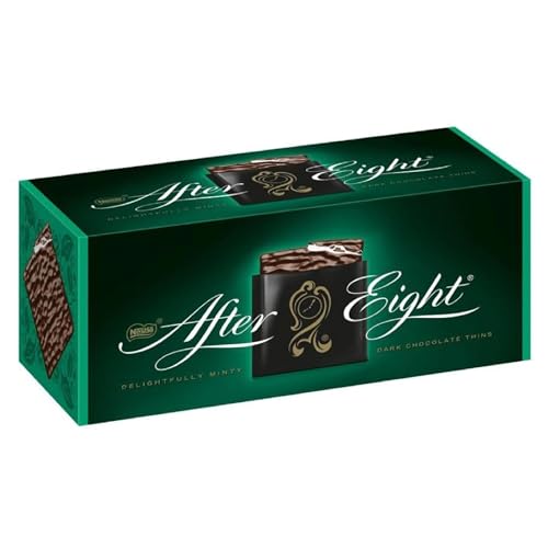 Nestlé After Eight Dark Mint Chocolate Box 300g   Thin Squares Of Mint Fondant Wrapped In Dark Chocolate   Christmas Chocolate Gift  Festive Chocolate Box  After Dinner Mints