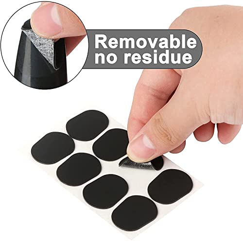 DRERIO 16PCS Saxophone Mouthpiece Pads Clarinet Mouthpiece Cushion Alto Tenor Sax Mouthpiece Patches Black Cushions 0.8 mm Thick for Beginners, Musicians, Saxophones and Clarinets