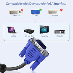 Weduda VGA to VGA Cable 1.8m,15 pin 1080P Full HD SVGA/VGA Male to Male Monitor Extension Lead for Computer PC Laptops TV Projectors