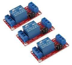 DUBEUYEW DC 5V Relay Module 1-Channel Relay Switch with Optocoupler Isolation High/Low Level Trigger(3PCS)