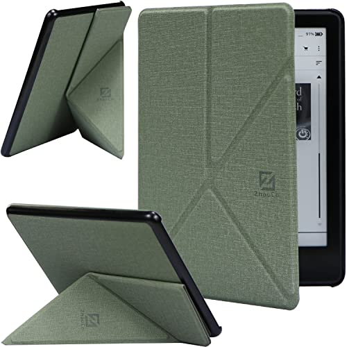 ZhaoCo Case for 6.8 inches Kindle Paperwhite (11th Generation-2021) and Kindle Paperwhite Signature Edition E-Reader PU Leather Cover, Vertical and Horizontal Viewing - Teal