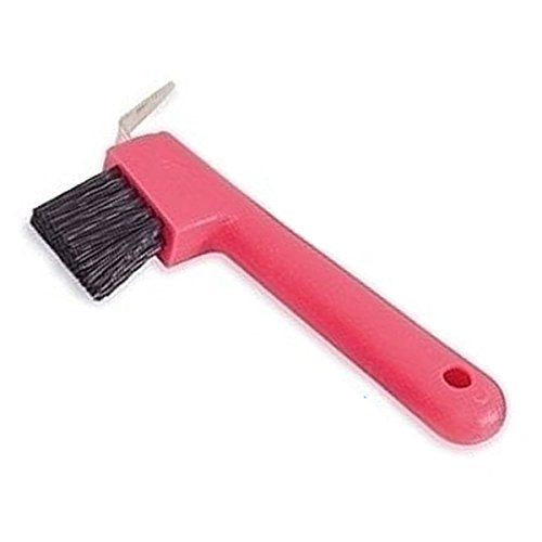 Shires EZI-GROOM Hoof Pick/Brush Pink