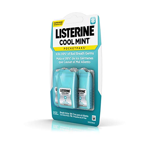 Listerine - Pocketpaks, Oral Care Strips, Cool Mint - 72 Strips