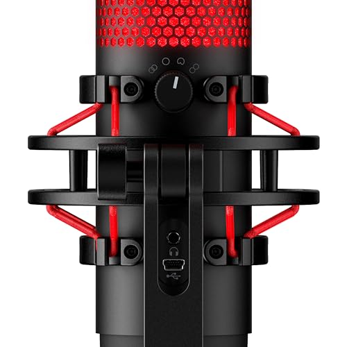 HyperX QuadCast – Standalone Microphone for streamers, content creators and gamers PC, PS4, and Mac, usb