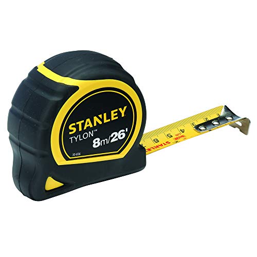 STANLEY Tylon 8m/26ft Pocket Tape Yellow/Black, 0-30-656